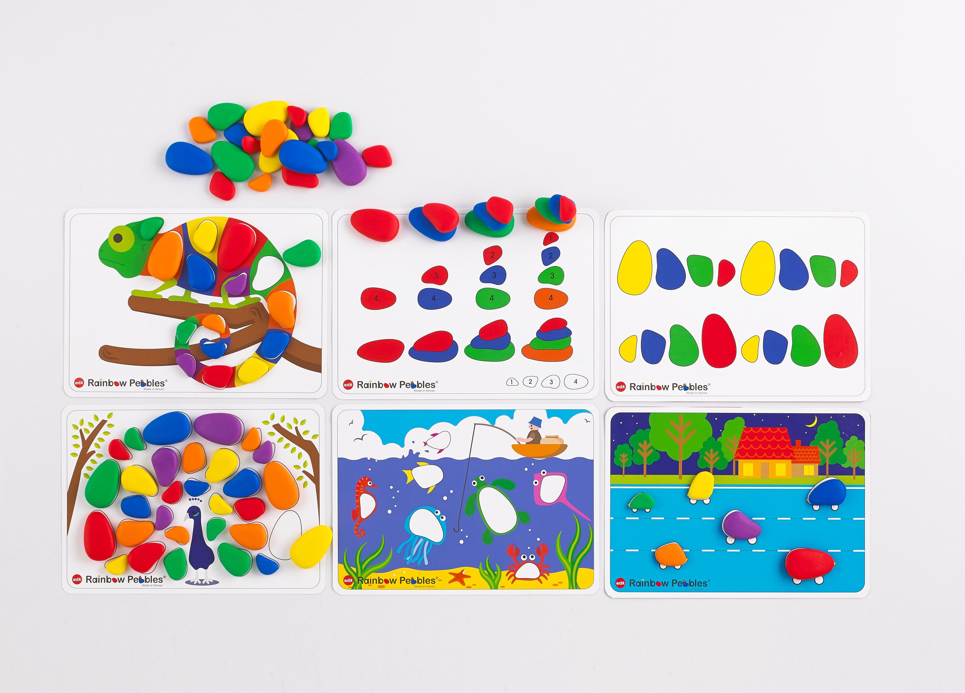 edx Education Rainbow Pebbles Activity Set
