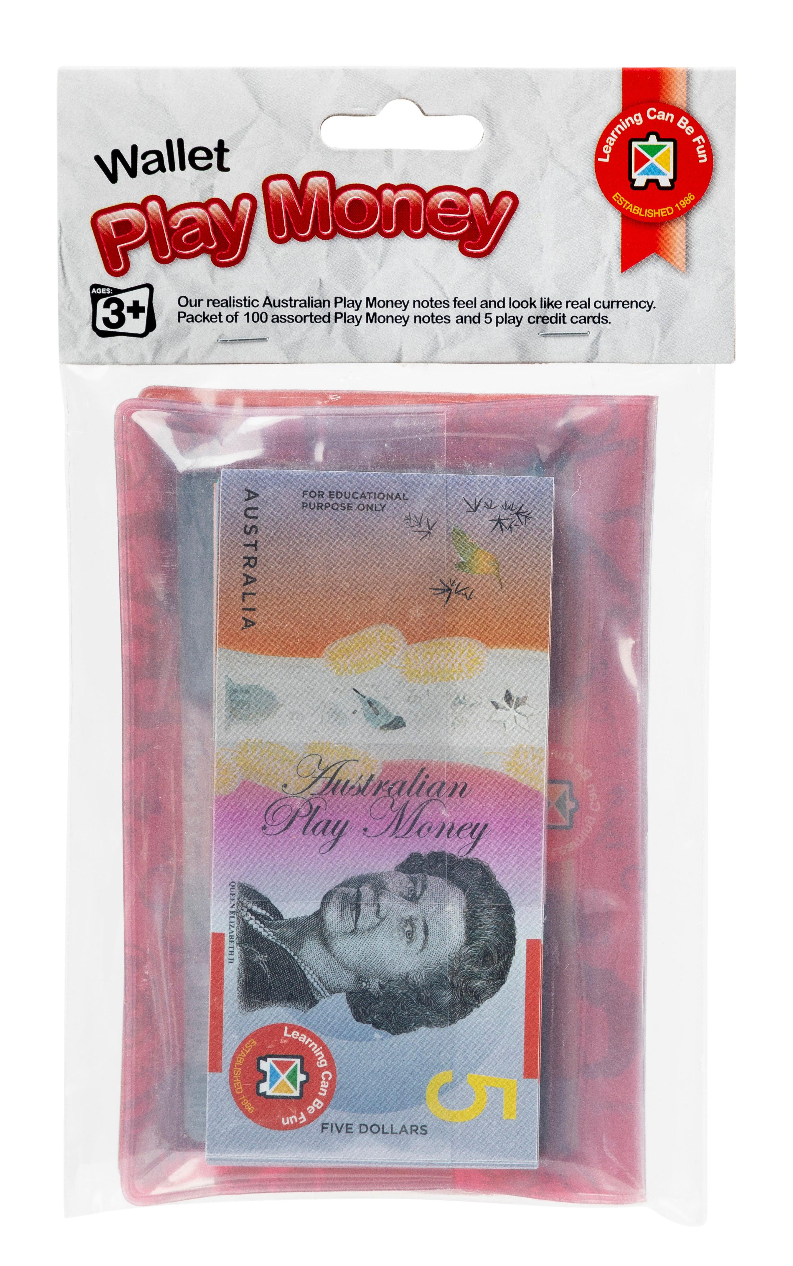 Australian Play Money with Wallet
