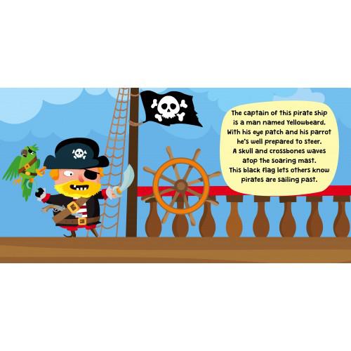 Sassi Book and Giant Puzzle - Pirates, 30 pcs