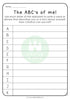 Abcs Of Me Teaching Resource