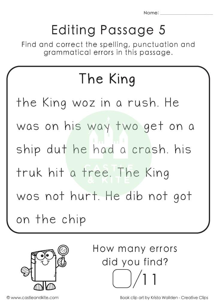 Ccvc Cvcc Editing Passages Teaching Resource