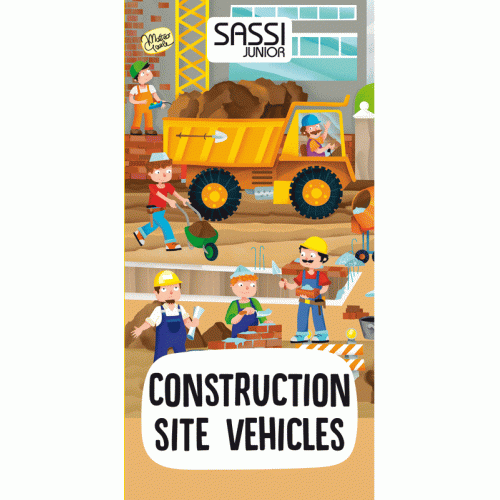 Sassi Book and Giant Puzzle - Construction, 30 pcs