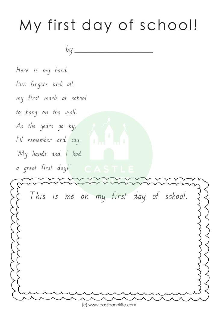 First Day Poem Teaching Resource