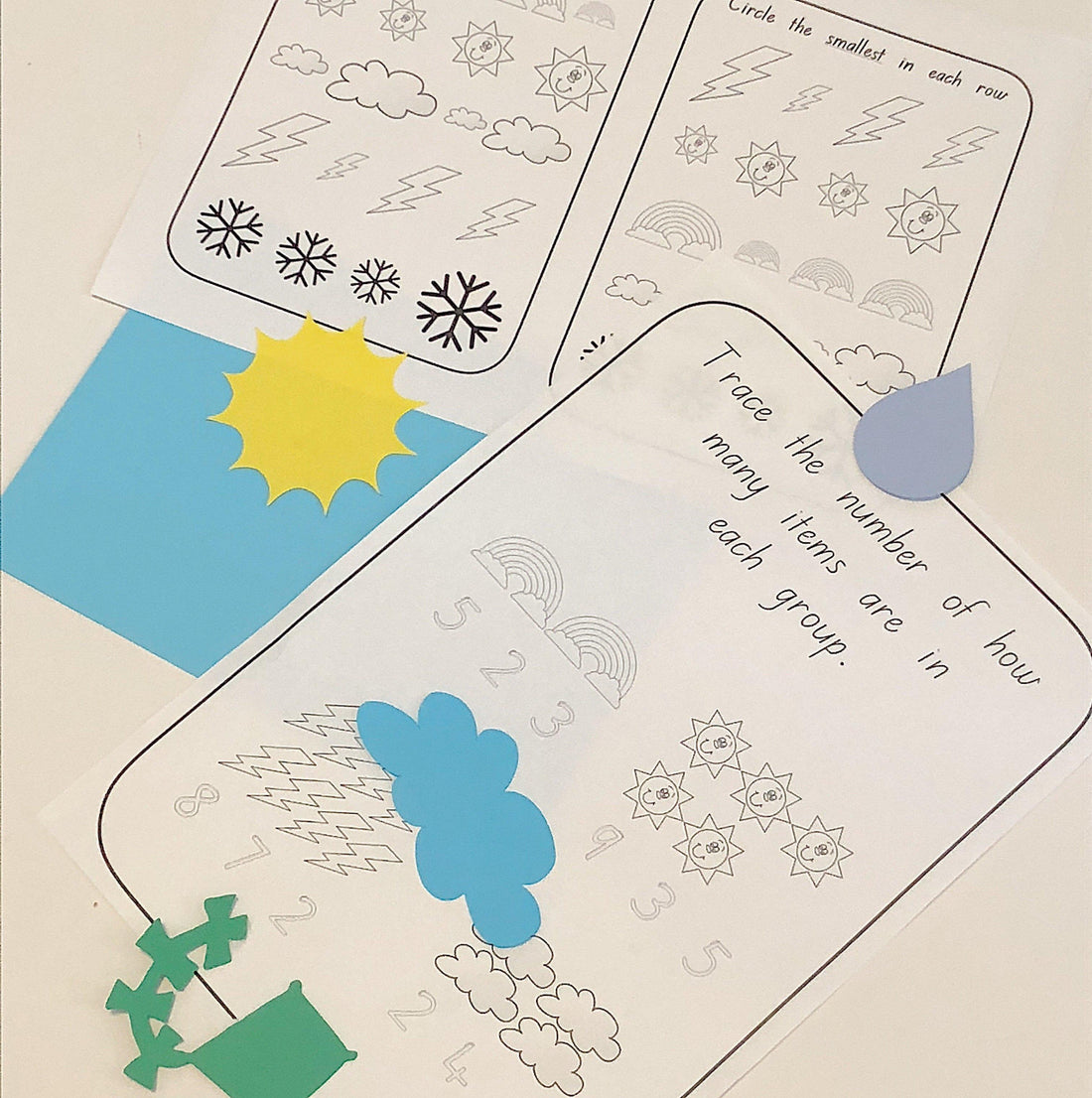 Numeracy Weather Worksheet - Castle & Kite