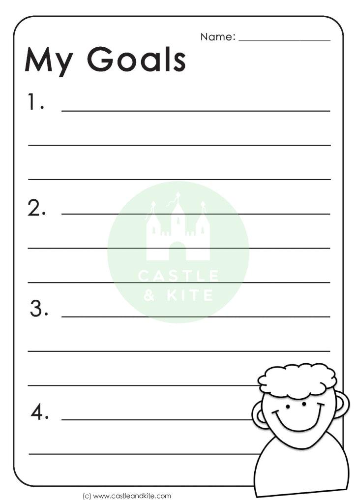 My Goals Worksheets Teaching Resource