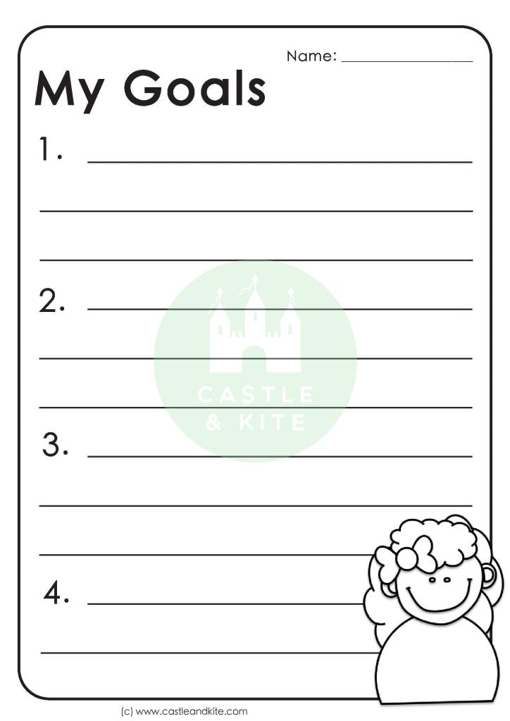 My Goals Worksheets Teaching Resource