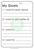 My Goals Worksheets Teaching Resource