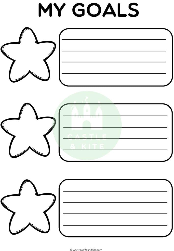 Star Goal Setting Template Teaching Resource