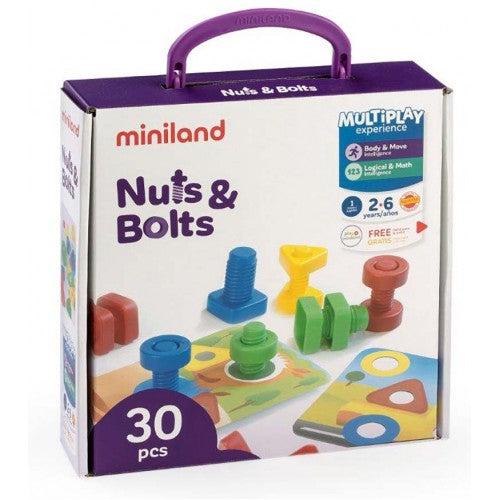 Miniland Aptitude Activity Nuts and Bolts, 30 pcs