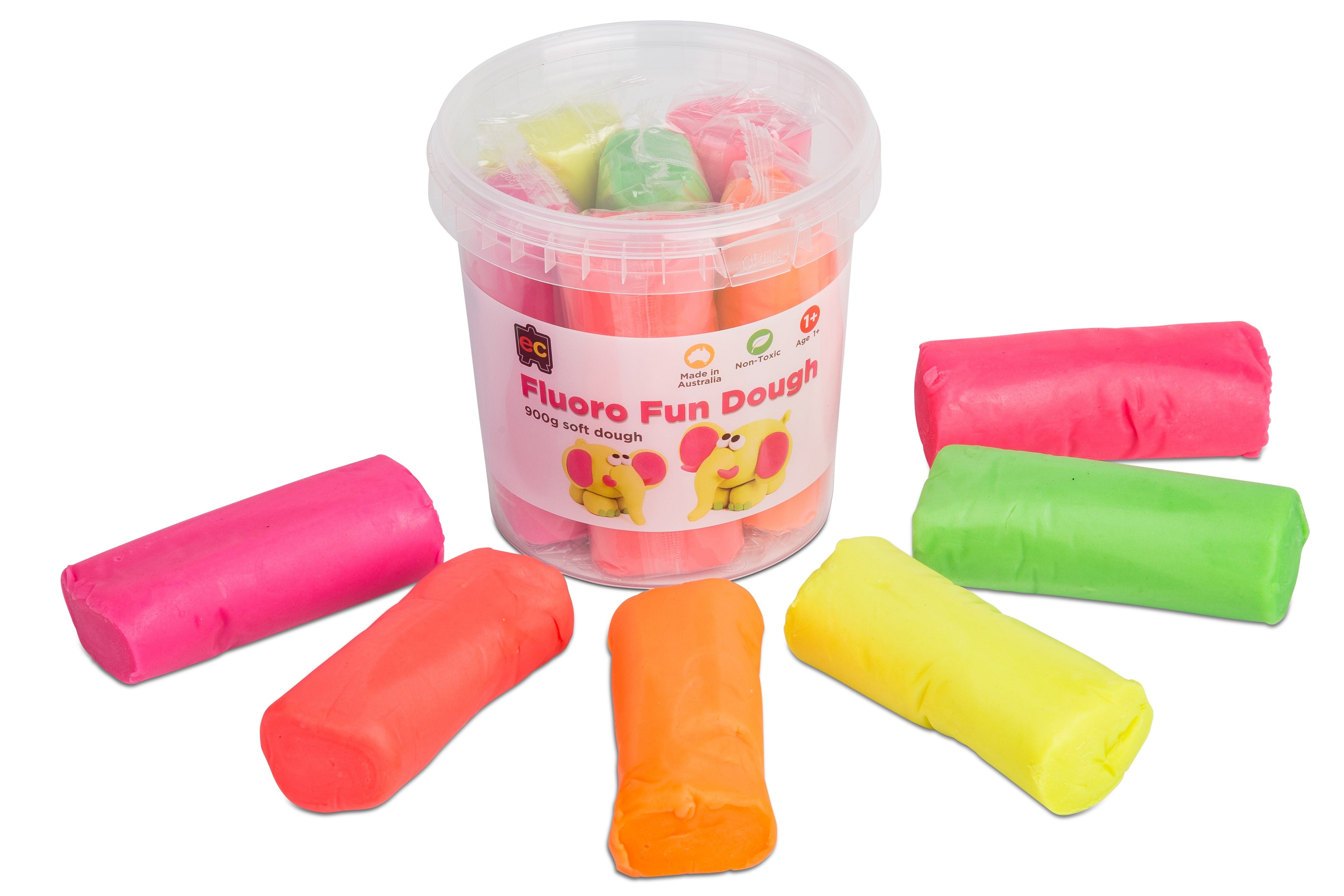 Fluoro Fun Dough 6 colours
