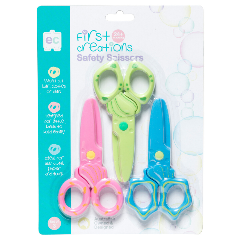 Set of 3 Safety Scissors