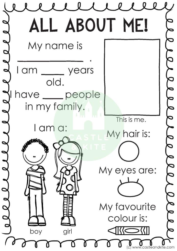 All About Me Teaching Resource