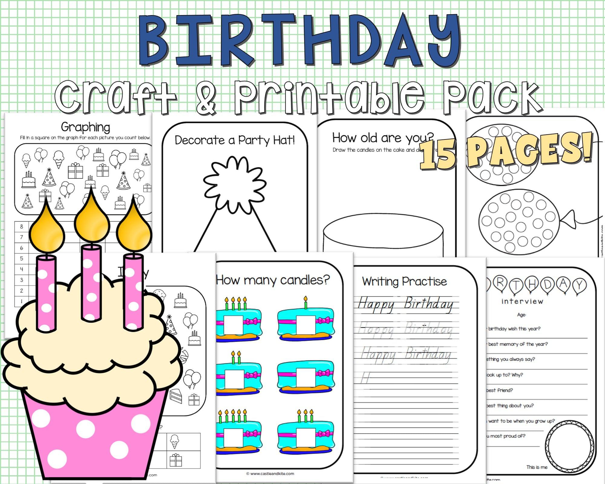 Birthday Worksheets Printables Happy Birthday Coloring Worksheet. Free