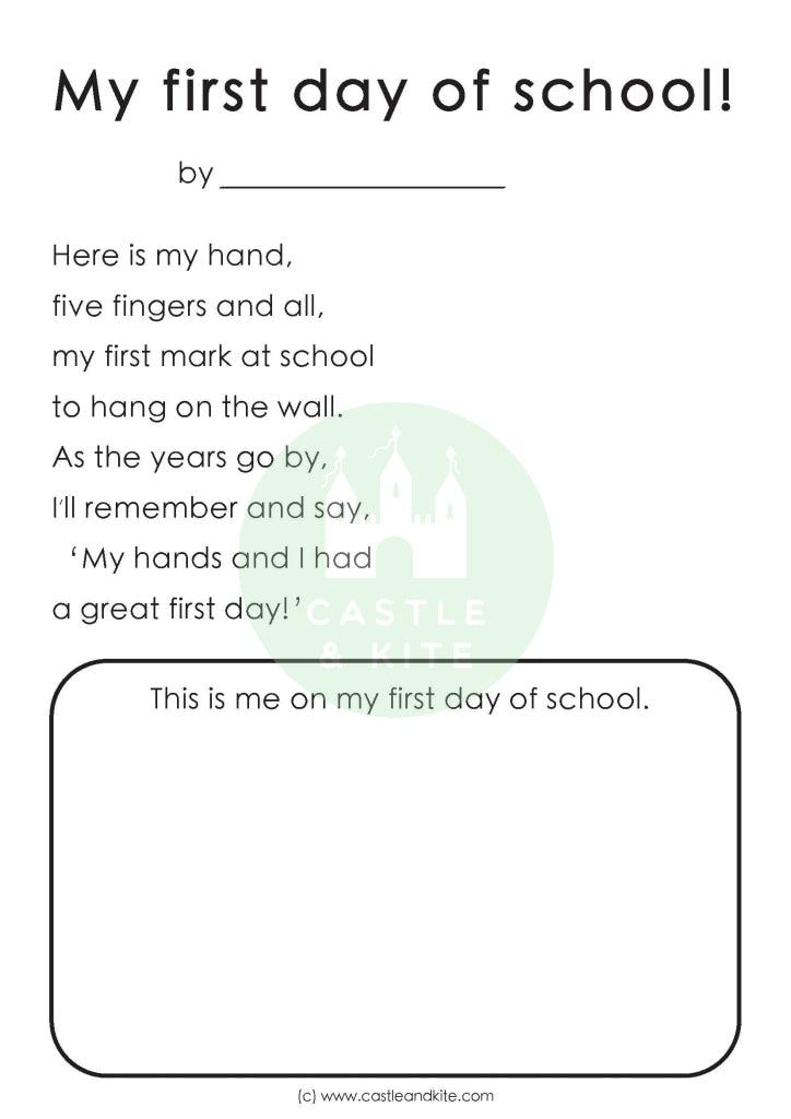 First Day Poem Teaching Resource