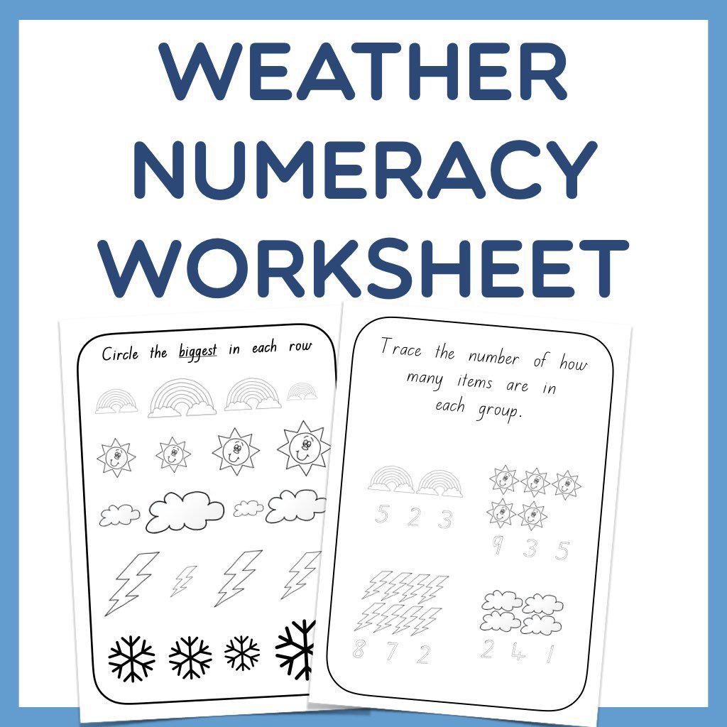 Numeracy Weather Worksheet