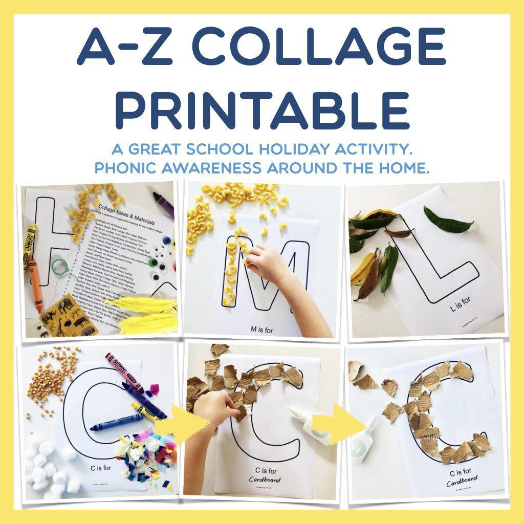 A-Z Letter Collage Printable