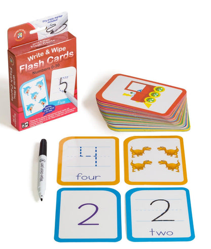 Numbers 0-30 Write &amp; wipe flash cards