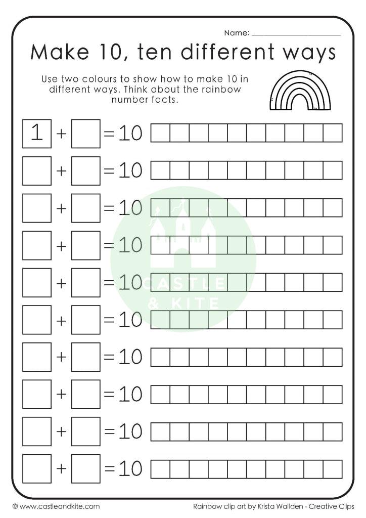 Making Ten (2 Worksheets) Teaching Resource