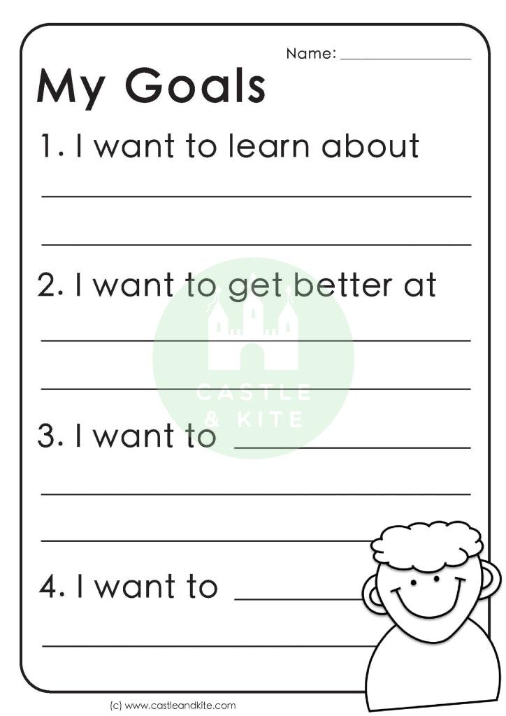 My Goals Worksheets Teaching Resource