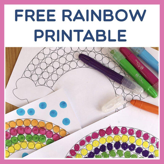 Rainbow Printable – Castle & Kite