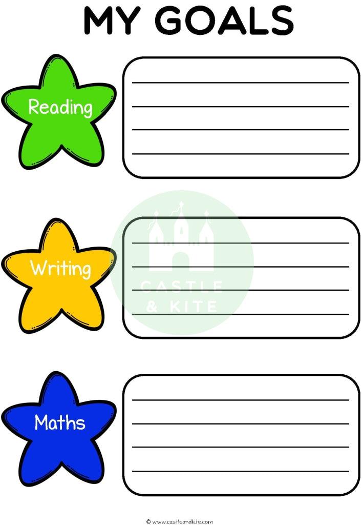 Star Goal Setting Template Teaching Resource