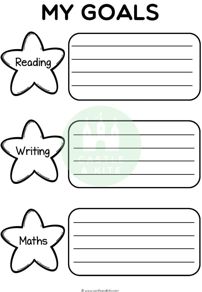 Star Goal Setting Template Teaching Resource